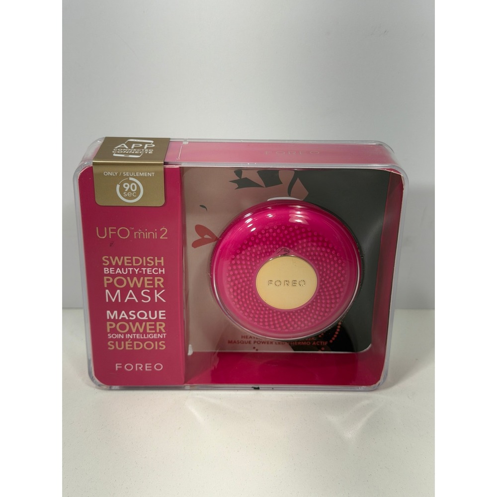 FOREO UFO mini 2 Fuchsia Swedish Beauty-Tech Power Mask LED Therapy Device NEW